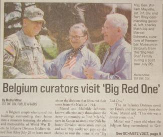 Belgium curators visit "Big Red One"
